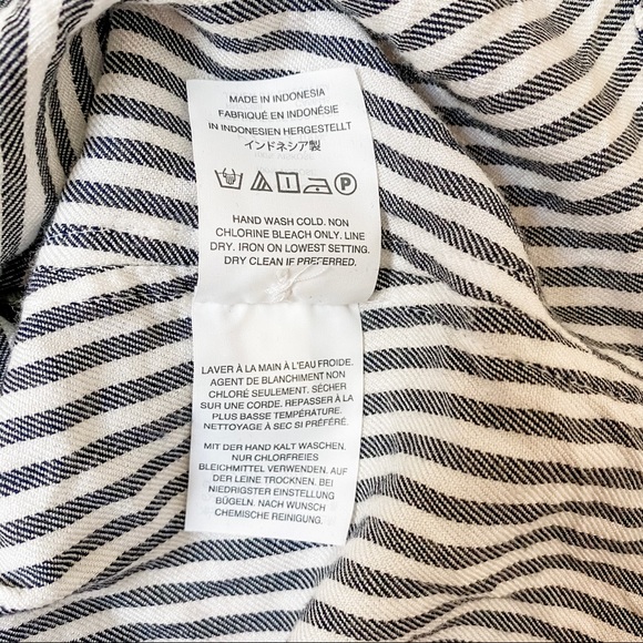 Madewell Striped Short Sleeve Button Down Top - Picture 5 of 5